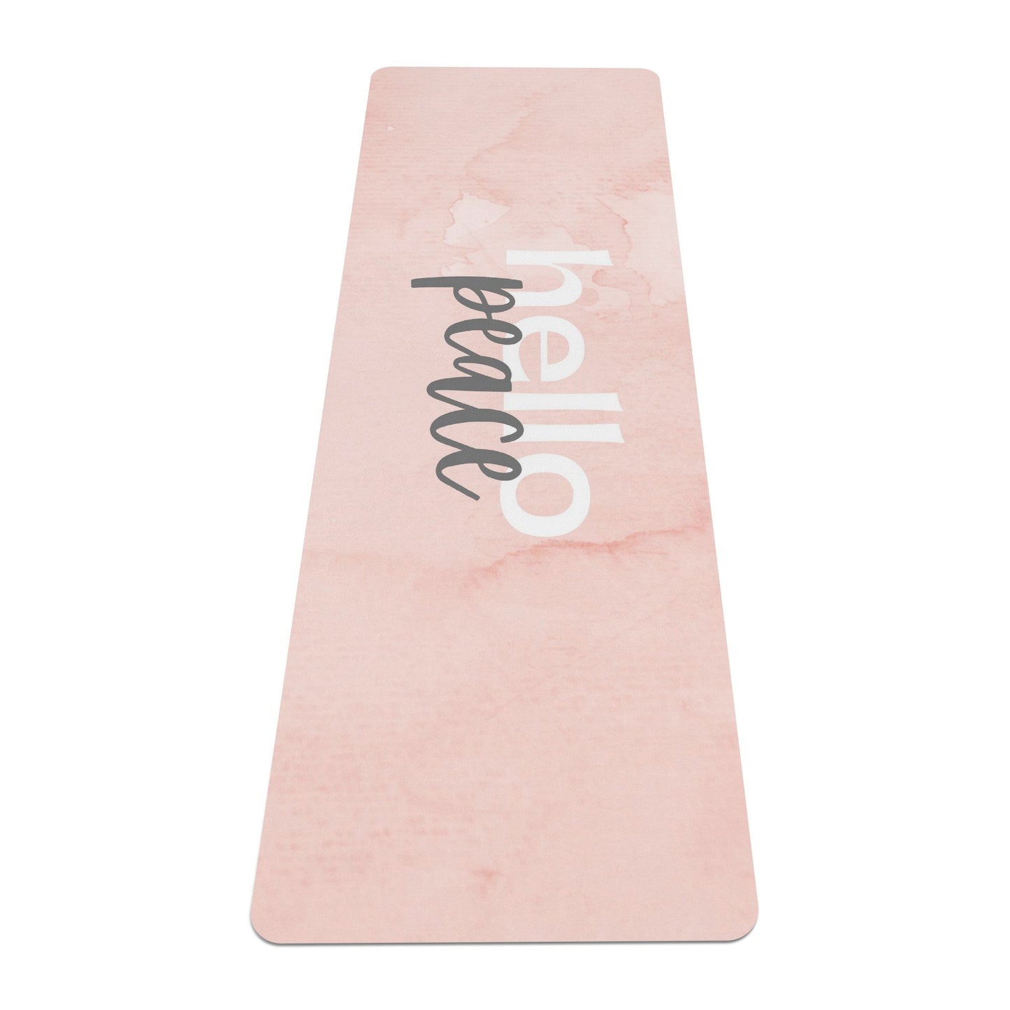 Uniquely You Yoga Mat, Hello Peace Peach Marble