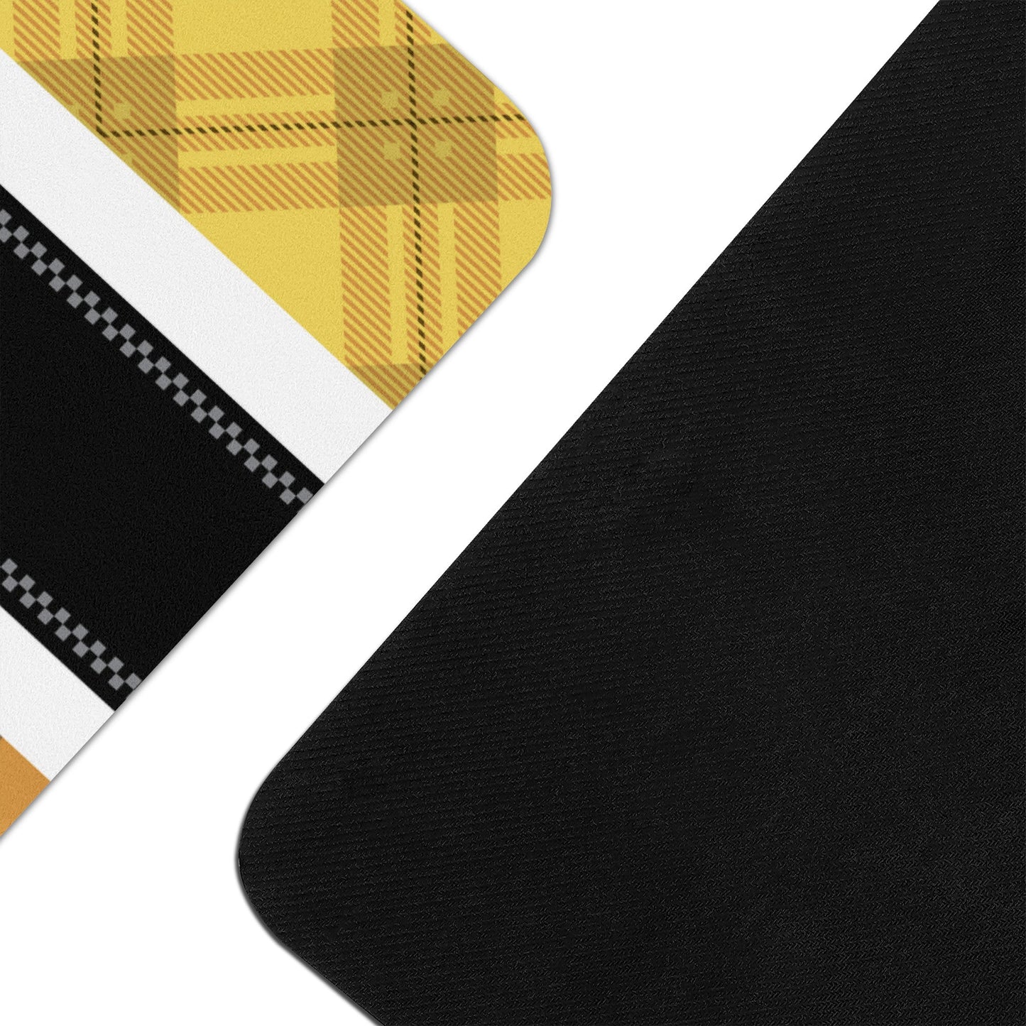Uniquely You Yoga Mat / Yellow and Black Geometric Print Fitness Mat