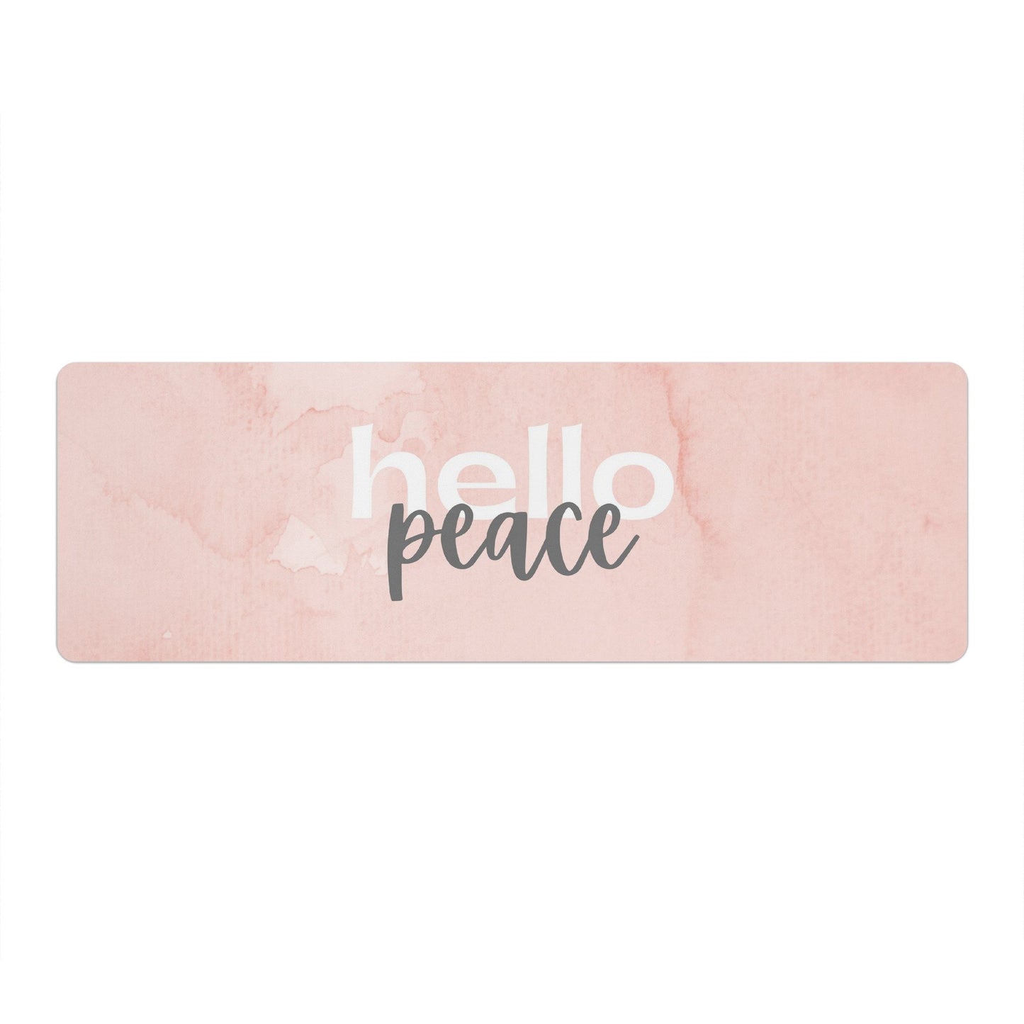Uniquely You Yoga Mat, Hello Peace Peach Marble