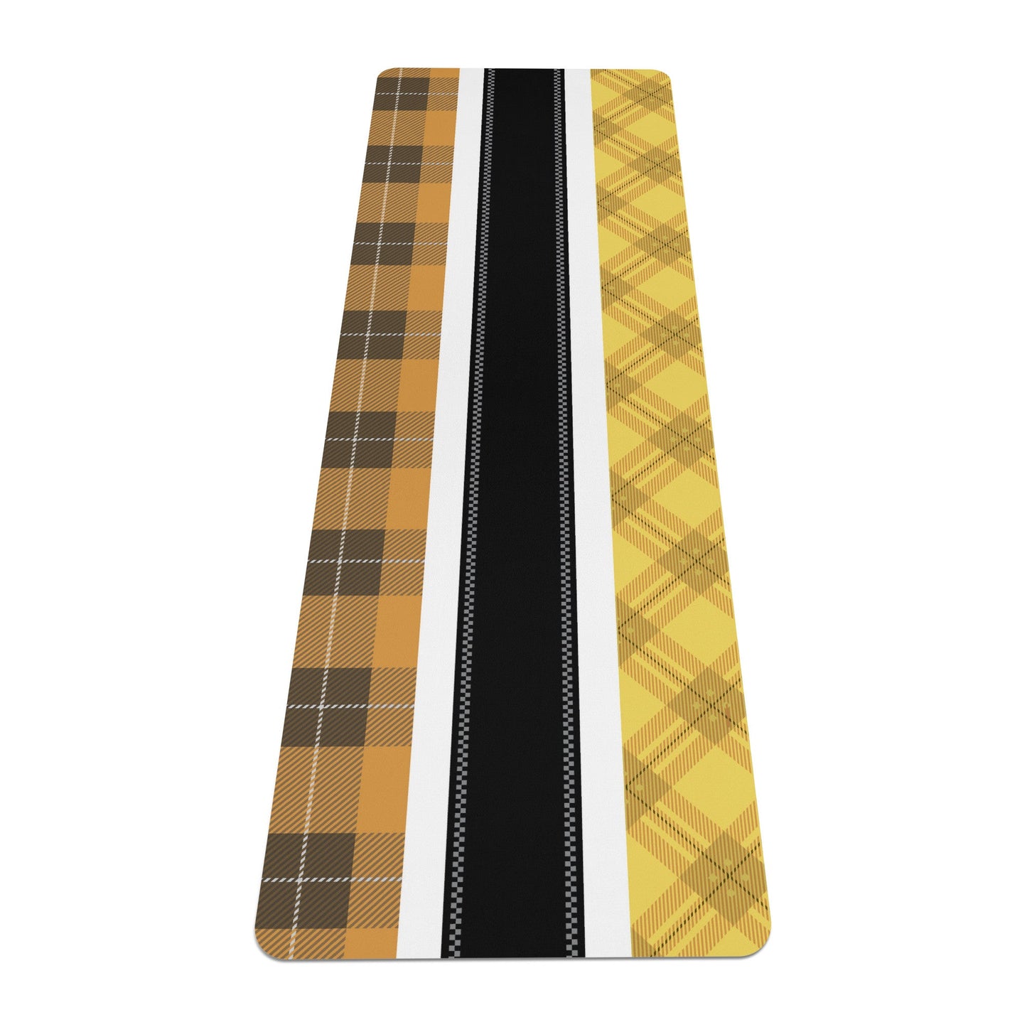 Uniquely You Yoga Mat / Yellow and Black Geometric Print Fitness Mat
