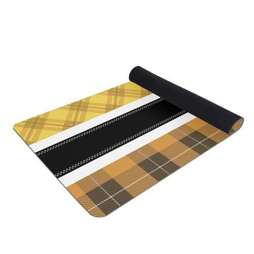 Uniquely You Yoga Mat / Yellow and Black Geometric Print Fitness Mat